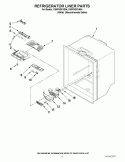 REFRIGERATOR LINER PARTS Diagram and Parts List for GX5FHDXVQ04  Whirlpool Refrigerator