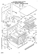 UPPER OVEN Diagram and Parts List for RB270PXYB2  Whirlpool Wall Oven