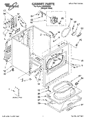 SECTION Diagram and Parts List for LEB6200KQ0  Whirlpool Dryer