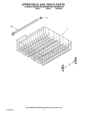 UPPER RACK AND TRACK PARTS Diagram and Parts List for WDF530PLYB3  Whirlpool Dishwasher