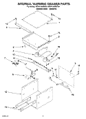 INTERNAL WARMING DRAWER PARTS Diagram and Parts List for KEWV105MSS00  KitchenAid Warming Drawer