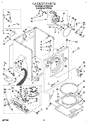 CABINET Diagram and Parts List for LGT5624BQ0  Whirlpool Dryer