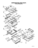 REFRIGERATOR SHELF Diagram and Parts List for KSRS25QAWH00  KitchenAid Refrigerator
