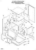 UPPER OVEN Diagram and Parts List for RB770PXYB0  Whirlpool Wall Oven