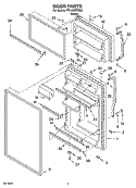 DOOR PARTS Diagram and Parts List for IT21AMXRQ03  Inglis Refrigerator