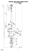 BRAKE AND DRIVE TUBE PARTS Diagram and Parts List for CAWB527MQ1  Crosley Washer