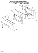 MICROWAVE DOOR PARTS, OPTIONAL PARTS Diagram and Parts List for YKEMC307KS03  KitchenAid Microwave Oven Combo