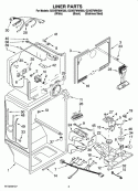 LINER PARTS Diagram and Parts List for G2IXEFMWB00  Whirlpool Refrigerator