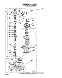 GEARCASE Diagram and Parts List for LA5705XWN0  Whirlpool Washer