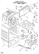 LINER Diagram and Parts List for ET18JKXDW00  Whirlpool Refrigerator