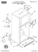 CABINET Diagram and Parts List for RT20DKXDW02  Roper Refrigerator