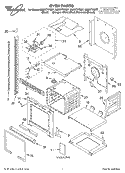 OVEN, LITERATURE Diagram and Parts List for GBD277PDT7  Whirlpool Wall Oven