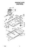 COOKTOP Diagram and Parts List for RS630PXYH4  Whirlpool Range