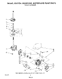 BRAKE, CLUTCH, GEARCASE, MOTOR AND PUMP Diagram and Parts List for 3LA5580XSW2  Whirlpool Washer