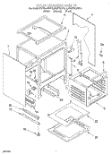 OVEN CHASSIS Diagram and Parts List for KGRT507BWH2  KitchenAid Range