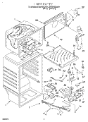 LINER Diagram and Parts List for ET20PMXDN04  Whirlpool Refrigerator