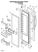 REFRIGERATOR DOOR PARTS Diagram and Parts List for KSSC36QMS01  KitchenAid Refrigerator