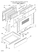 DOOR AND DRAWER Diagram and Parts List for KESC307BAL1  KitchenAid Range