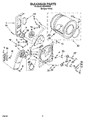 BULKHEAD PARTS, OPTIONAL PARTS (NOT INCLUDED) Diagram and Parts List for IED4100SQ0  Inglis Dryer