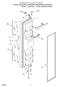 FREEZER DOOR Diagram and Parts List for GS5SHGXKQ00  Whirlpool Refrigerator