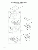 REFRIGERATOR SHELF PARTS Diagram and Parts List for KSSC48FTS04  KitchenAid Refrigerator