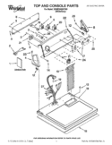 TOP AND CONSOLE PARTS Diagram and Parts List for 3DWED4900YW0  Whirlpool Dryer