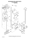 REFRIGERATOR LINER PARTS Diagram and Parts List for KSSC42QVS04  KitchenAid Refrigerator