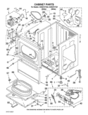 CABINET PARTS Diagram and Parts List for CGM2751TQ1  Whirlpool Dryer