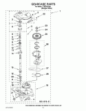 GEARCASE PARTS Diagram and Parts List for LTE5243DQA  Whirlpool Washer Dryer Combo