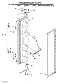 FREEZER DOOR PARTS Diagram and Parts List for ED5FHEXSB03  Whirlpool Refrigerator