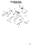 TOP VENTING PARTS Diagram and Parts List for KDRP407HBU09  KitchenAid Range
