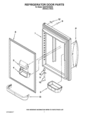 REFRIGERATOR DOOR PARTS Diagram and Parts List for GB2FHDXWS05  Whirlpool Refrigerator