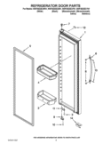 REFRIGERATOR DOOR PARTS Diagram and Parts List for WSF26D2EXW01  Whirlpool Refrigerator