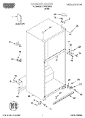 CABINET, LITERATURE Diagram and Parts List for RT18HDXJW00  Roper Refrigerator