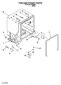TUB AND FRAME PARTS Diagram and Parts List for ISU98662  Inglis Dishwasher