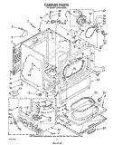 CABINET Diagram and Parts List for LG7681XSW0  Whirlpool Dryer