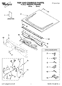 TOP AND CONSOLE PARTS Diagram and Parts List for WED8300SW0  Whirlpool Dryer