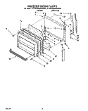 FREEZER DOOR Diagram and Parts List for KTRS20MAWH00  KitchenAid Refrigerator