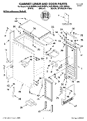 CABINET LINER AND DOOR PARTS Diagram and Parts List for KUIS15NRHW4  KitchenAid Ice Maker