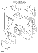 UPPER OVEN Diagram and Parts List for GBD307PDB0  Whirlpool Wall Oven