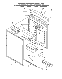 REFRIGERATOR DOOR Diagram and Parts List for KTRC22MJBT01  KitchenAid Refrigerator