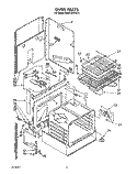 OVEN Diagram and Parts List for KEDC205YBL0  KitchenAid Range