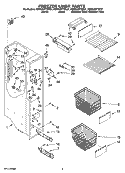 FREEZER LINER PARTS Diagram and Parts List for KSRX25FTSS01  KitchenAid Refrigerator