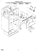 LINER Diagram and Parts List for KTRS25KAAL01  KitchenAid Refrigerator