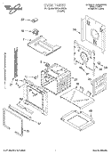 OVEN Diagram and Parts List for RBS240PDB4  Whirlpool Wall Oven