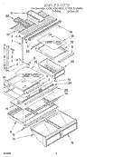 SHELF Diagram and Parts List for ET20LKXAW00  Whirlpool Refrigerator
