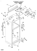CABINET Diagram and Parts List for RT18EKRBW00  Roper Refrigerator