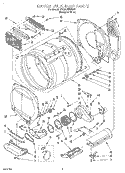 DRYER BULKHEAD Diagram and Parts List for BYCWD6274W0  Crosley Washer Dryer Combo