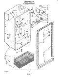 LINER Diagram and Parts List for EV20VSXKW0  Whirlpool Freezer