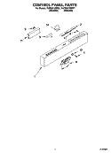 CONTROL PANEL PARTS Diagram and Parts List for KUDS01VMMT1  KitchenAid Dishwasher